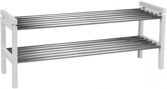 Cipőállvány 'Confetti' 100cm - Fém/ Fehér