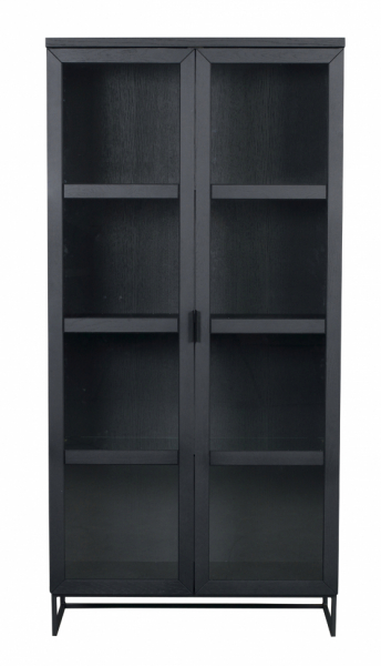 Everett vitrineszekrény - Fekete