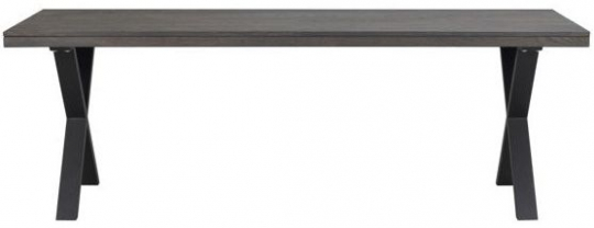 Brooklyn étkezőasztal 220x95cm - Sötétbarna/X-láb