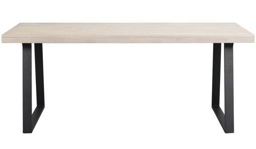 Brooklyn étkezőasztal 170x95cm - Fehér pigmentált/Fekete U láb