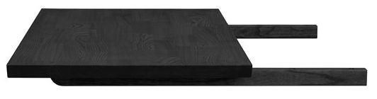 Tilläggsskiva 'Carradale' 50x100cm - Fekete