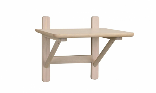 Éjjeli szekrény 'Camrose' - Természetes/Fehér