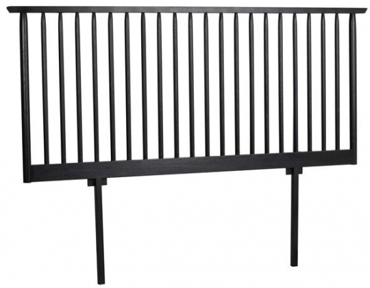 Ágytámla 'Riggins' - Fekete