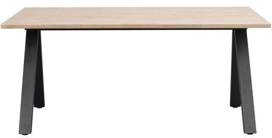 Carradale' 170x100cm étkezőasztal - Fehér pigmentált/V-láb