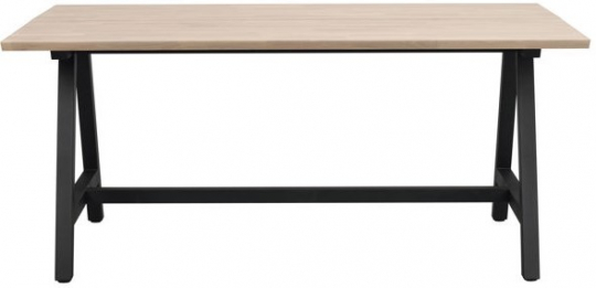 Carradale' 170x100cm étkezőasztal - Fehér pigmentált/A-láb