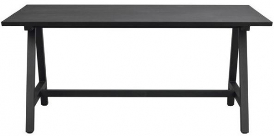 Carradale' 170x100cm étkezőasztal - Fekete/A-láb