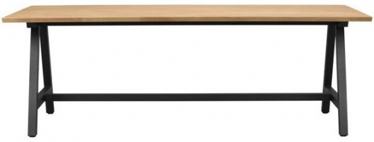 Carradale' 220x100cm étkezőasztal - Tölgy/A-láb