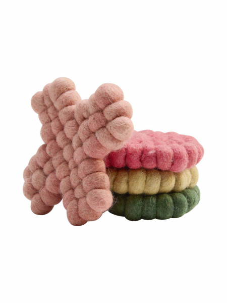 4-db Poháralátét 'Vanja' - Többszínű