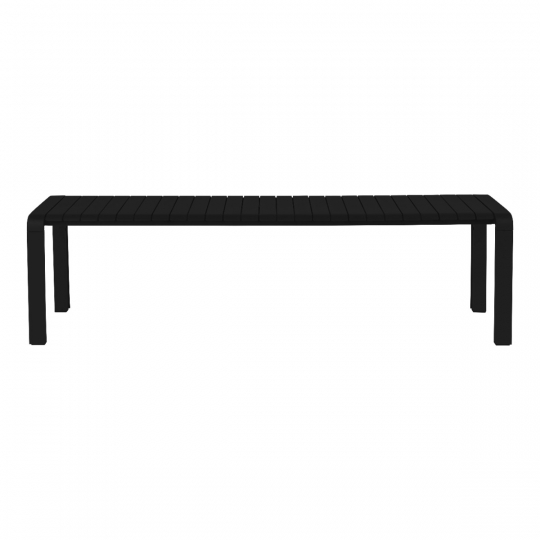 Kerti pad 'Vondel' 175x45cm - Fekete