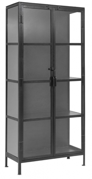 Phoenix vitrineszekrény - Fém/Fekete