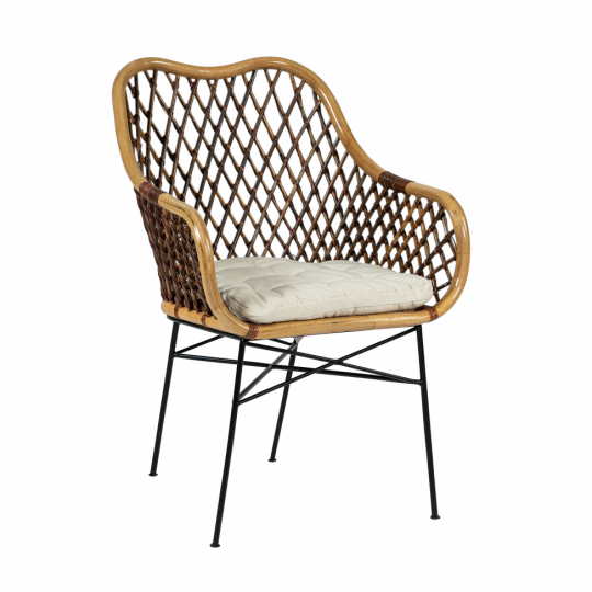 Szék 'Lauren' - Natúr/Fekete