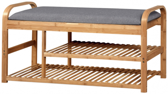 Cipősszekrény 'Sandee' 100cm - Tölgy/Szürke