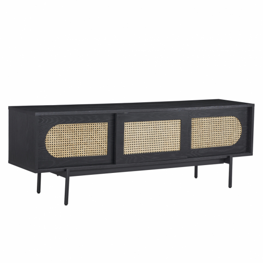 TV-bänk 'Trend' - Fekete/Természetes