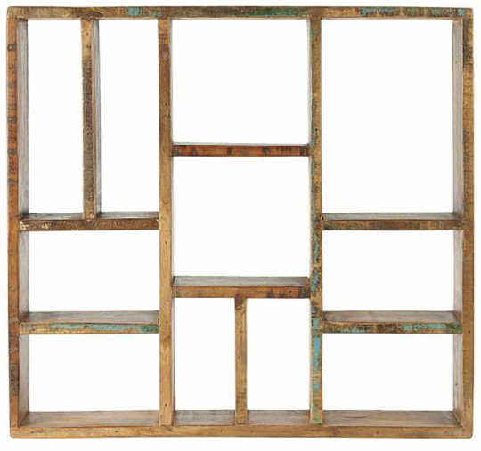 Fali polc 'Unique' - Újrahasznosított Fa/Vintage