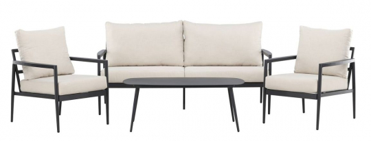 Loungeset 'Pozzallo' - Fekete