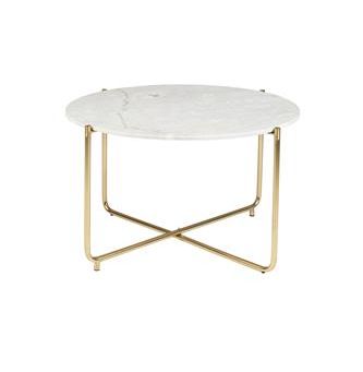 Timpa kerek dohányzóasztal 70cm - Márvány/Arany