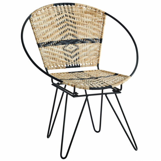 Fotel 'Iron' - Fekete/természetes