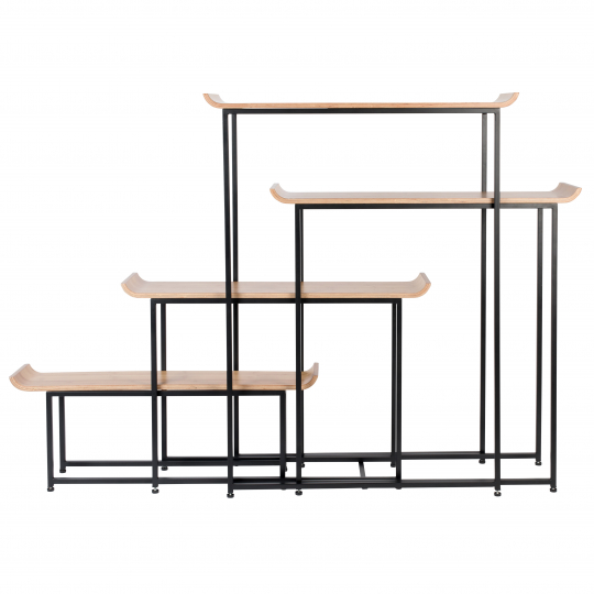 Polc 'Flodka' - Fekete/Fa