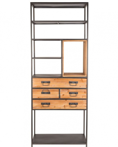 Polc 'Samuel' - Természetes/Fekete