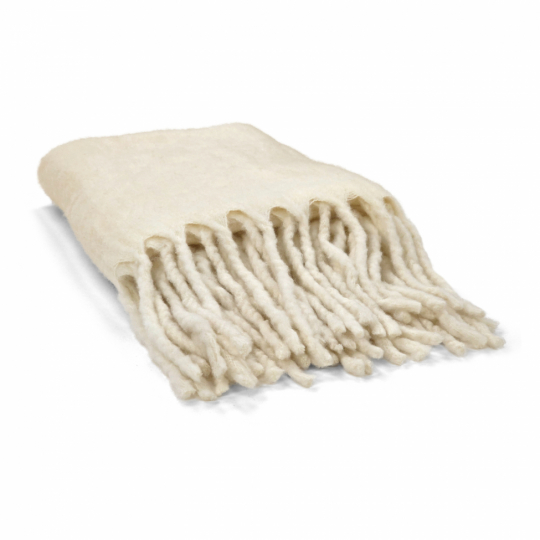 Kockás takaró 'Samantha' 130x170cm - Fehér