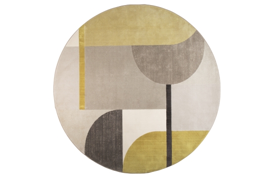 Szőnyeg 'Hilton' 240cm - Szürke/Sárga