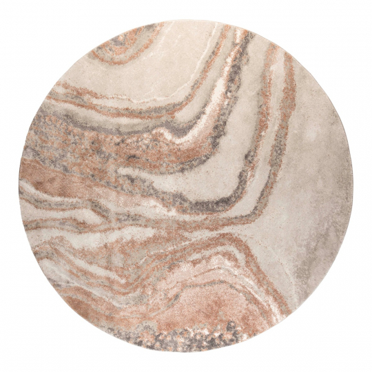 Szőnyeg 'Sol' Kerek 200cm - Szürke/barna