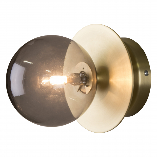 Fali lámpa 'Art Deco' - Füstszínű