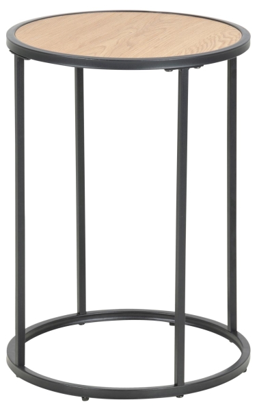 Hydra 40cm oldalasztal - Természetes/Fekete