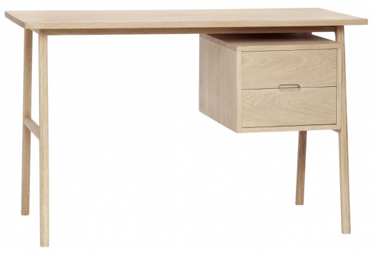 Íróasztal 'Architect' - Fehérre festett Tölgy