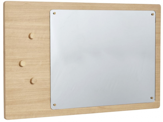 Fali tükör mágnesekkel 'Split' 80x50cm - Tölgy
