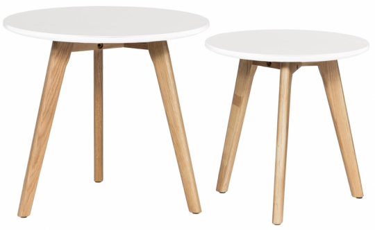 Kávézóasztal 'Lycke' 2 darab - Fehér