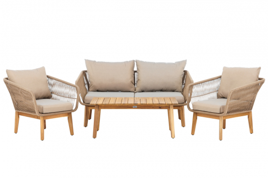 Kanapé szett 'Chania' - bézs/natúr