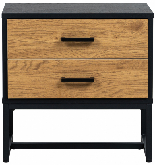 Amster éjjeliszekrény - Tölgy/Fekete