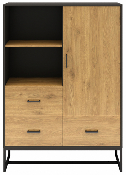 Amster szekrény - Tölgy/Fekete