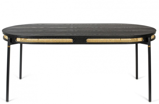 Étkezőasztal 'Don't Stop the Webbing' 180x90cm - Fekete