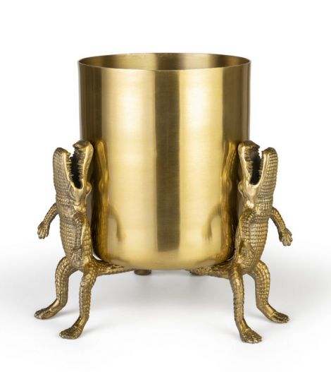 Váz 'Crocodile' L - Sárgaréz