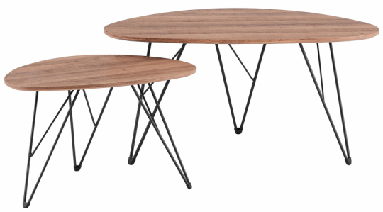 Kávézóasztal 'Twin' 2 részes - Természetes