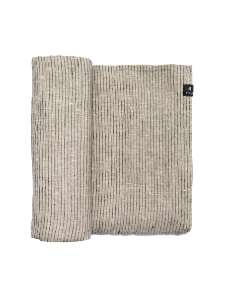 Terítő 'Linus' 145x330- Természetes/Fekete