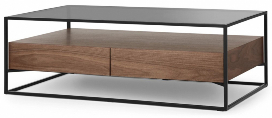 Detroit dohányzóasztal - Dió/Fekete