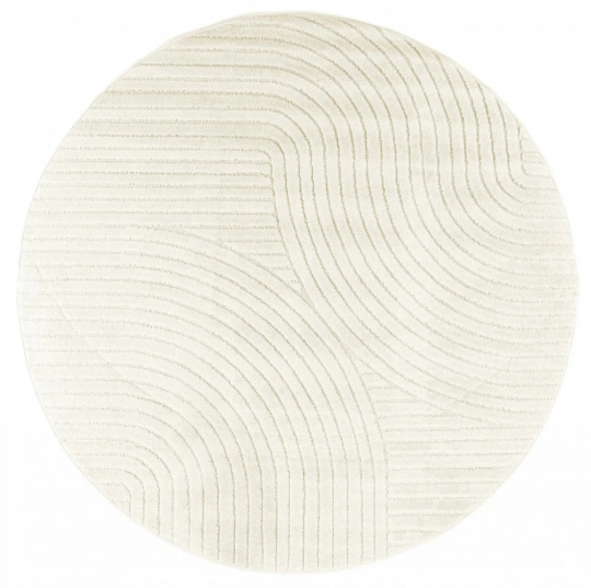 Kerek szőnyeg 'Devon' - Krém