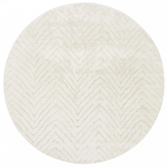 Kerek szőnyeg 'Wren' - Fehér
