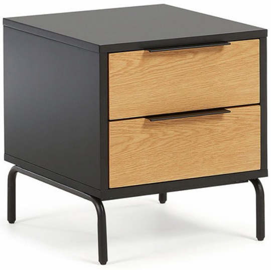 Éjjeliszekrény 'Koln' - Tölgy/Fekete
