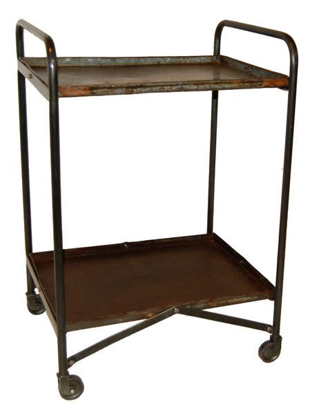 Vintage gurulós asztal 'Eton' - Vas