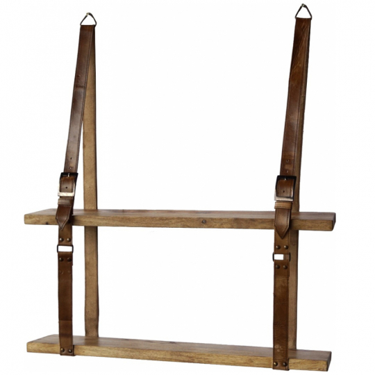 Vintage faliszt - Bőr/Fa