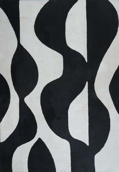 Szőnyeg 'Sorvento' - Fekete/Bézs