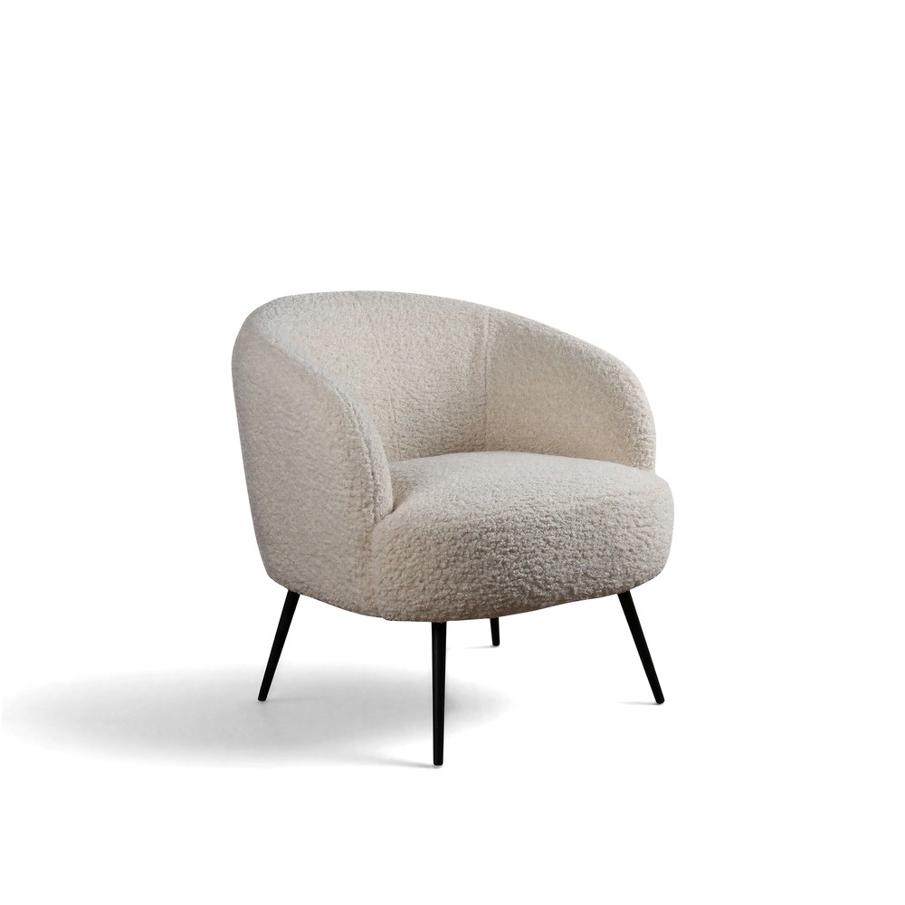 Fotel 'Capri' - Feh&eacute;r/Boucl&eacute;