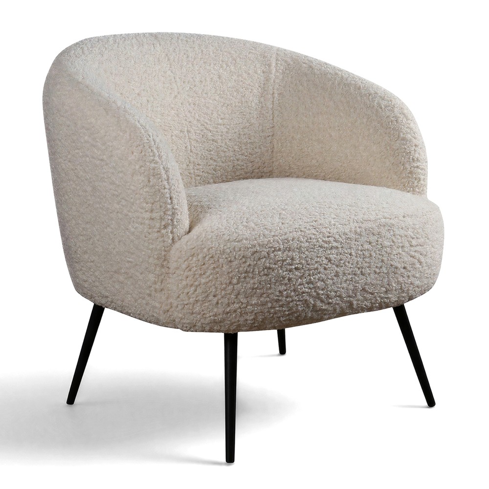 Fotel 'Capri' - Feh&eacute;r/Boucl&eacute;