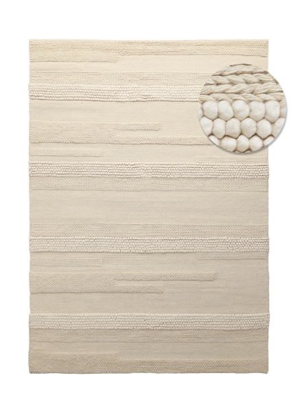 Gyapjú szőnyeg 'Almaty' - Fehér