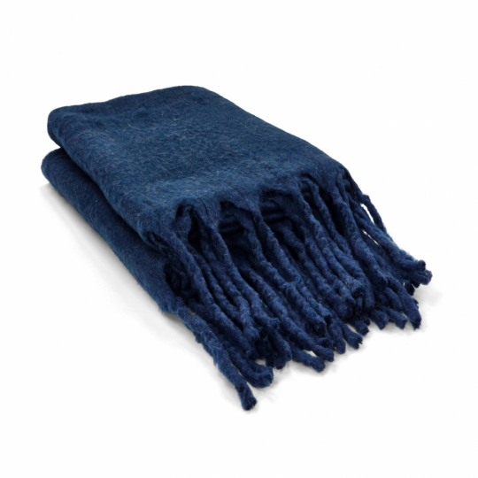 Kockás takaró 'Samantha' 130x170cm - Sötétkék