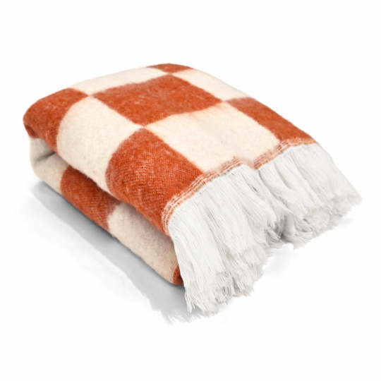 Kockás 'Audrey Check' 130x170cm - Rózsaszín/fehér